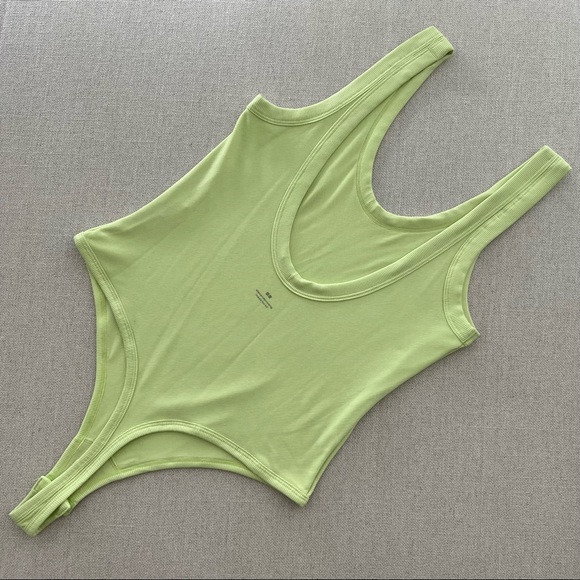 ALEXANDER WANG x UNIQLO Heat Tech Ribbed Sleeveless Bodysuit in Neon Size Large - Picture 5 of 7